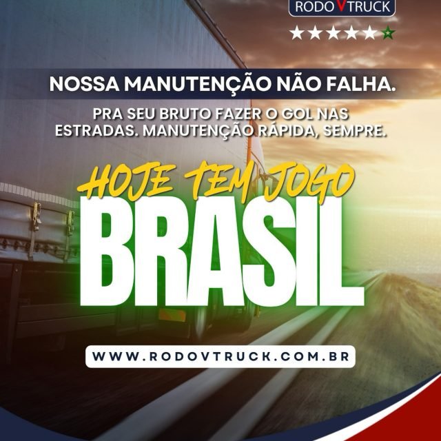 Para o seu bruto entrar em campo e dar um show de rendimento, a nossa manutenção preventiva entra em ação. 

Garantimos que tudo esteja revisado para você rodar tranquilo e fazer o seu gol nas entregas, sem imprevistos no caminho.

Vai para cima, Brasil! 

Estamos na torcida com você em cada quilômetro.

#Brasil #Caminhoneiro #Estrada #Manutenção #RodoVTruck