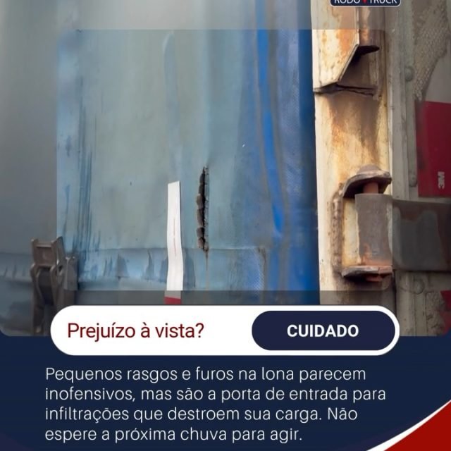 Prejuízo à vista? 

Não espere a próxima chuva para descobrir! 

Pequenos furos e rasgos na lona do seu sider podem parecer inofensivos, mas são a porta de entrada para infiltrações que destroem sua carga e pesam no seu bolso. 

Rodar com o teto frouxo, acumulando água, é um risco enorme para a sua viagem!

Na RodoVTruck, nós fazemos muito mais do que apenas trocar a lona: revisamos e reforçamos toda a estrutura mecânica do seu implemento para garantir o alinhamento perfeito e a máxima durabilidade na estrada. Proteção de verdade e alta resistência para você rodar sem preocupações.

Deixe seu caminhão pronto para qualquer clima! Faça uma revisão na sua lona e garanta a segurança da sua carga.

Solicite seu orçamento agora mesmo pelo WhatsApp: (11) 91174-7897.

#LonaSider #Manutencaodesider #RodoVTruck #SiderCaminhao #Transportecargas