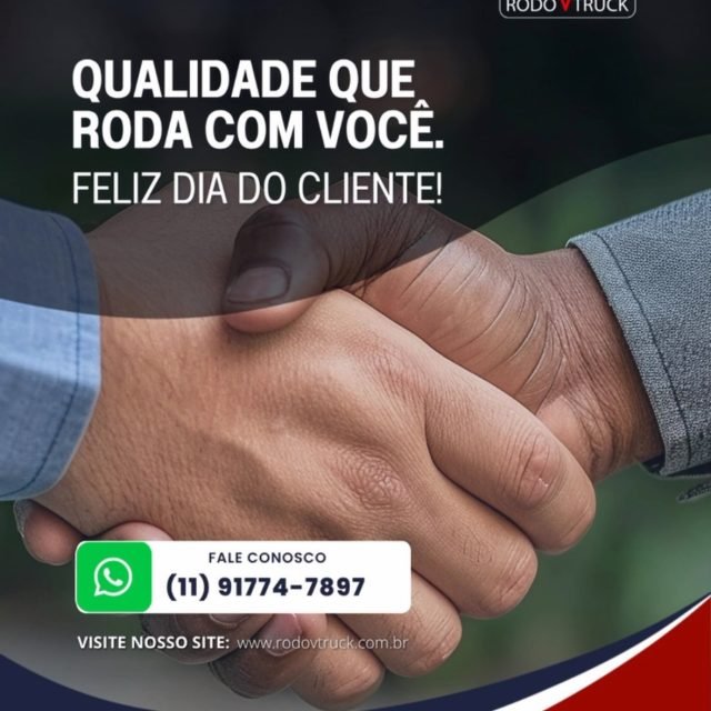 Por trás de cada estrada percorrida e de cada meta alcançada, existe a confiança de quem roda com a gente todos os dias. 

Hoje, o nosso muito obrigado vai para você, cliente e parceiro, que confia no nosso trabalho para manter o seu bruto sempre forte, seguro e pronto para rodar.

Sua parceria é o nosso maior combustível. 

Feliz Dia do Cliente!

#Caminhoneiros #DiaDoCliente #Estradas #ImplementoRodoviario #RodoVTruck